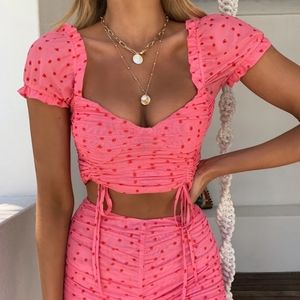 Pink crop top